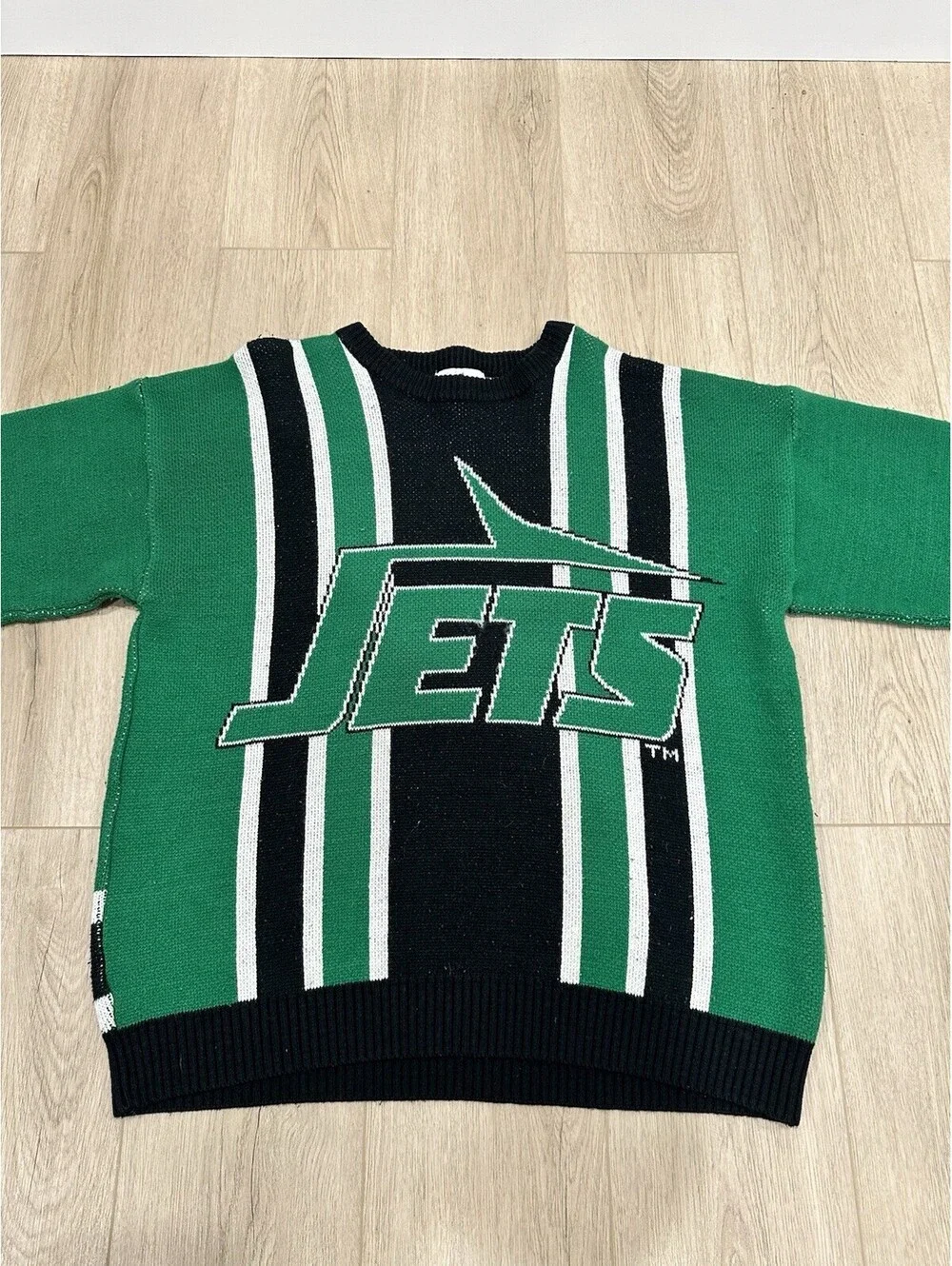 Vintage New Jersey Jets Sweater Mens Large Multicolor Football NFL
